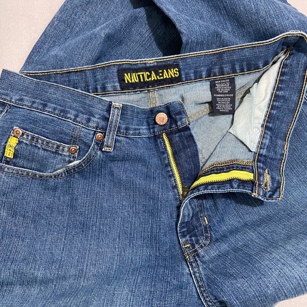 Nautica Blue Relaxed Straight Fit Jeans 34 x 30 - Picture 2 of 2